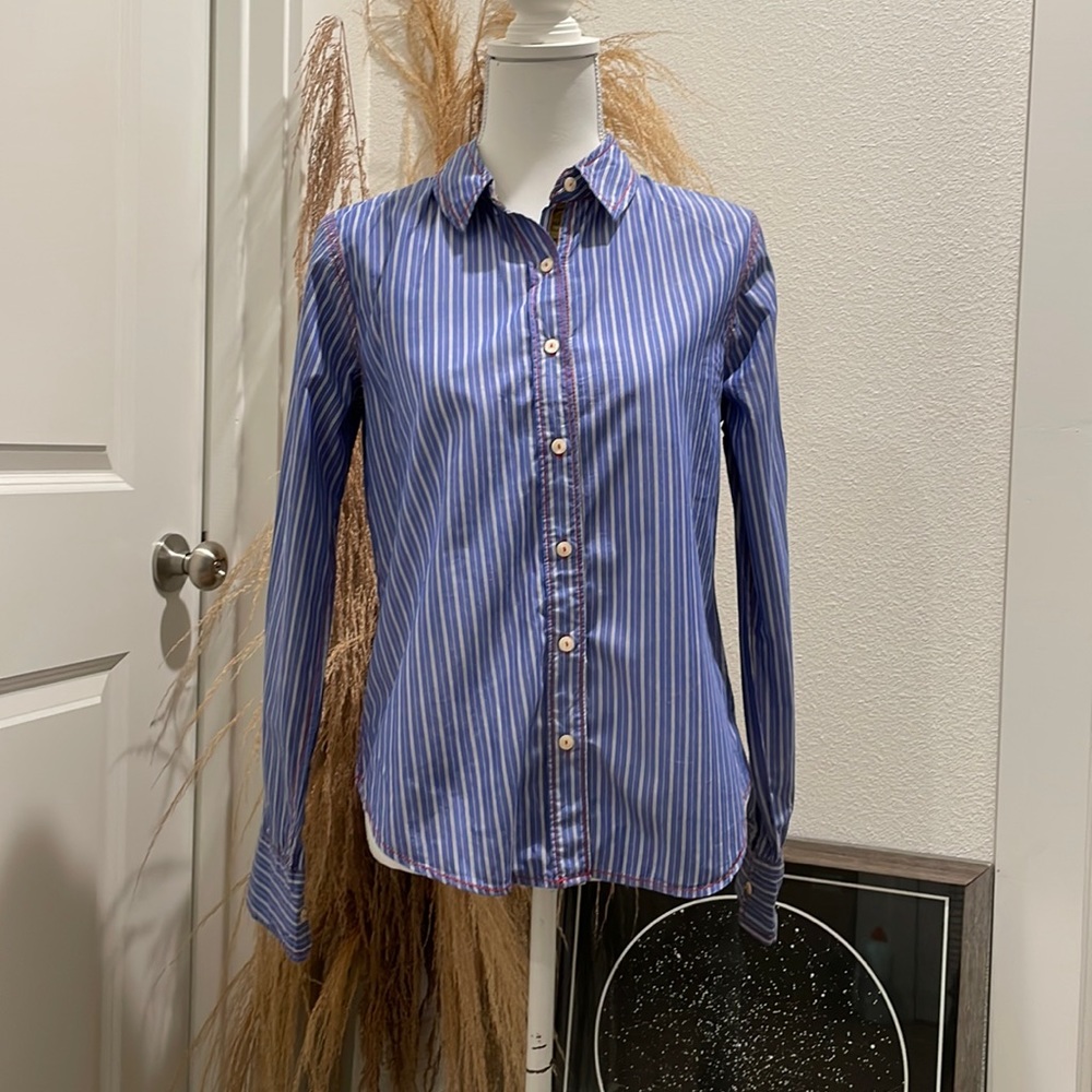 Bird button down long sleeve shirt